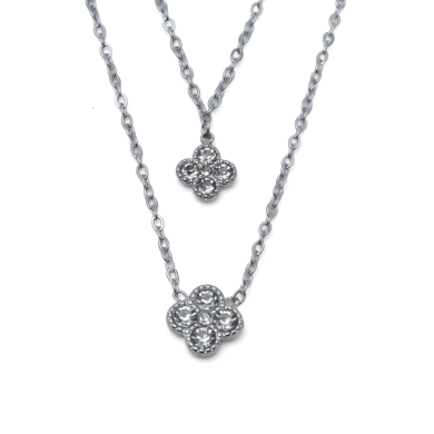 COLLAR ZO15127N PLATEADO ACERO INOXIDABLE E33