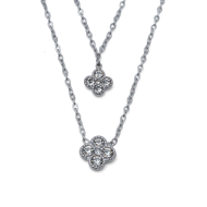 COLLAR ZO15127N PLATEADO ACERO INOXIDABLE