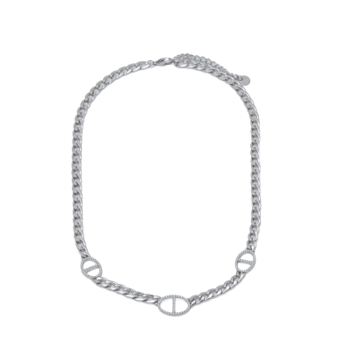 COLLAR ZO15582N PLATEADO ACERO INOXIDABLE 2D54