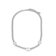COLLAR ZO15582N PLATEADO ACERO INOXIDABLE 2D54