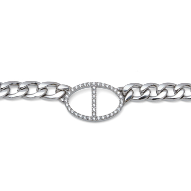 COLLAR ZO15582N PLATEADO ACERO INOXIDABLE 2D54