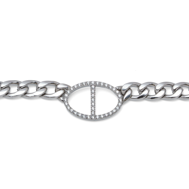 COLLAR ZO15582N PLATEADO ACERO INOXIDABLE 2D54