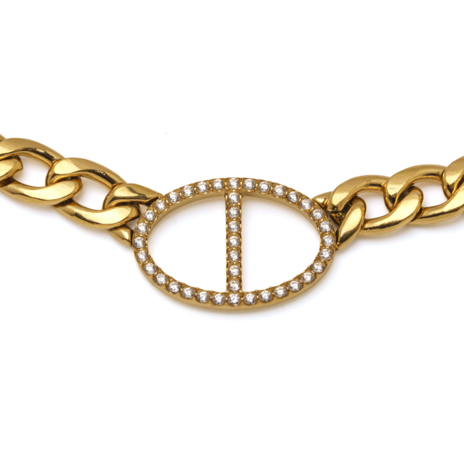 COLLAR ZO15582N DORADO ACERO INOXIDABLE 2D54
