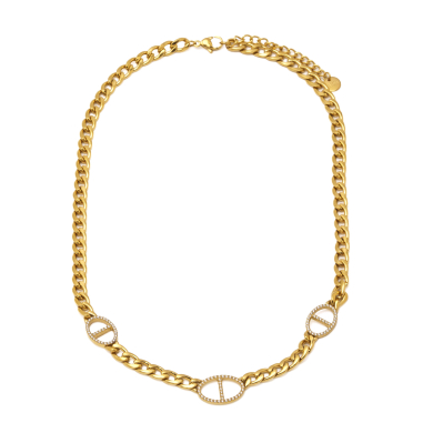 COLLAR ZO15582N DORADO ACERO INOXIDABLE 2D54