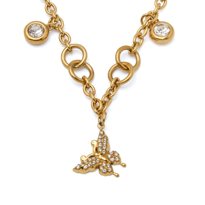 COLLAR ZO15745N DORADO ACERO INOXIDABLE 2D48