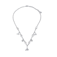 COLLAR ZO15745N PLATEADO ACERO INOXIDABLE 2D48
