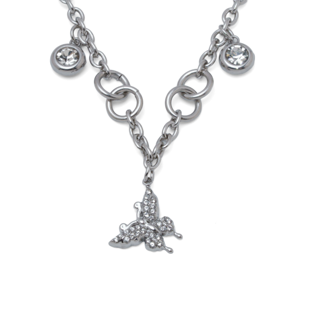 COLLAR ZO15745N PLATEADO ACERO INOXIDABLE 2D48