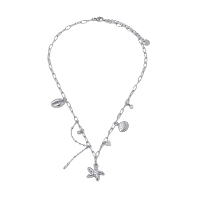 COLLAR ZO15665N PLATEADO ACERO INOXIDABLE
