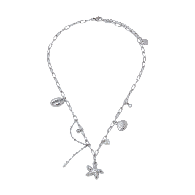 COLLAR ZO15665N PLATEADO ACERO INOXIDABLE