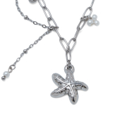 COLLAR ZO15665N PLATEADO ACERO INOXIDABLE