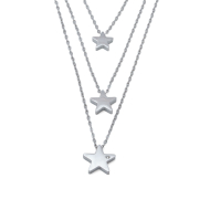 COLLAR ZO3657N PLATEADO ACERO INOXIDABLE 2D18