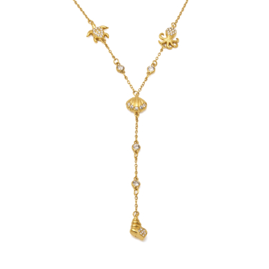 COLLAR ZO15213N DORADO ACERO INOXIDABLE 2D42