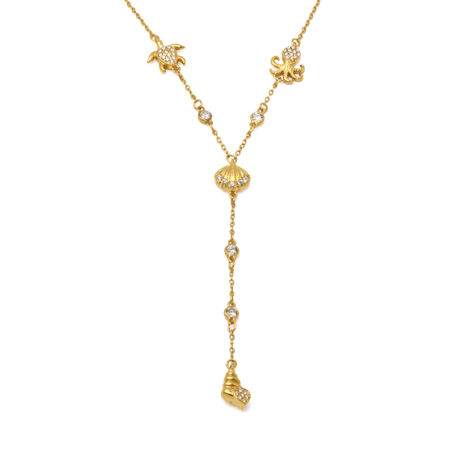 COLLAR ZO15213N DORADO ACERO INOXIDABLE 2D42