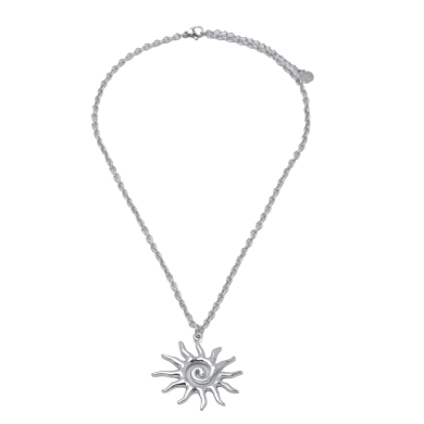 COLLAR ZO14428N PLATEADO ACERO INOXIDABLE 2D35