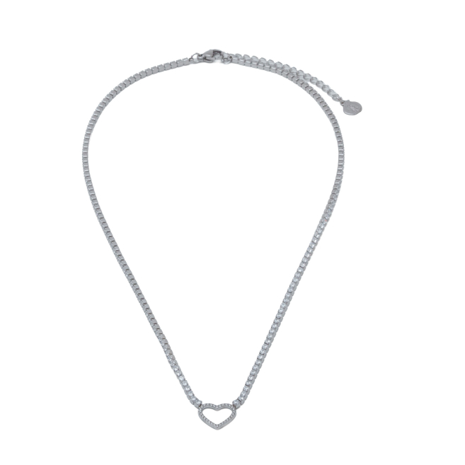 COLLAR ZO11833N PLATEADO ACERO INOXIDABLE 2D17