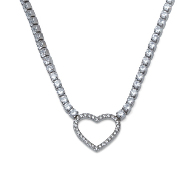 COLLAR ZO11833N PLATEADO ACERO INOXIDABLE 2D17