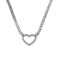 COLLAR ZO11833N PLATEADO ACERO INOXIDABLE 2D17