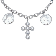 COLLAR ZO15687N PLATEADO ACERO INOXIDABLE 2D15