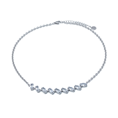 COLLAR ZO15435N PLATEADO BLANCO ACERO INOXIDABLE E59