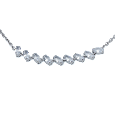 COLLAR ZO15435N PLATEADO BLANCO ACERO INOXIDABLE E59