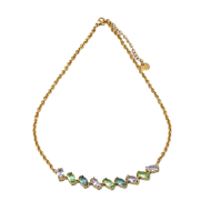 COLLAR ZO15435N DORADO VERDE ACERO INOXIDABLE E59
