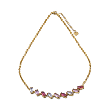 COLLAR ZO15435N DORADO ROSA ACERO INOXIDABLE E59