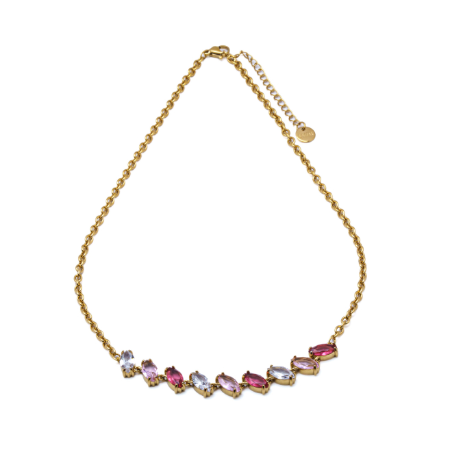 COLLAR ZO15435N DORADO ROSA ACERO INOXIDABLE E59