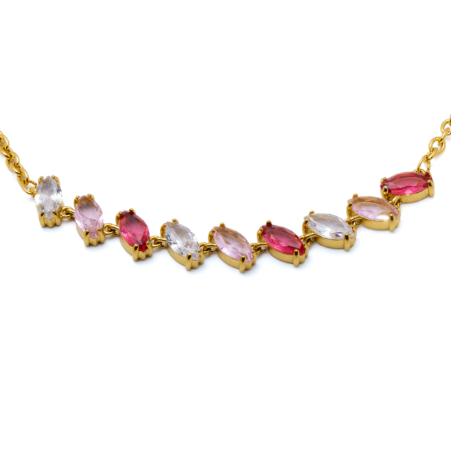 COLLAR ZO15435N DORADO ROSA ACERO INOXIDABLE E59