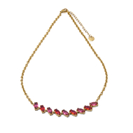 COLLAR ZO15435N DORADO ROJO ACERO INOXIDABLE E59