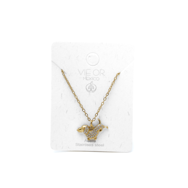 COLLAR ZO15874N DORADO ACERO INOXIDABLE 2D31
