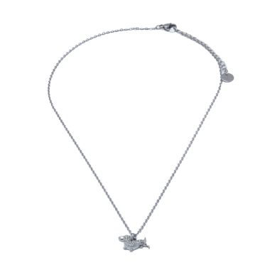 COLLAR ZO15874N PLATEADO ACERO INOXIDABLE 2D31