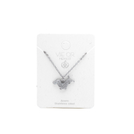 COLLAR ZO15874N PLATEADO ACERO INOXIDABLE 2D31