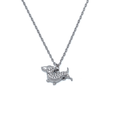 COLLAR ZO15874N PLATEADO ACERO INOXIDABLE 2D31