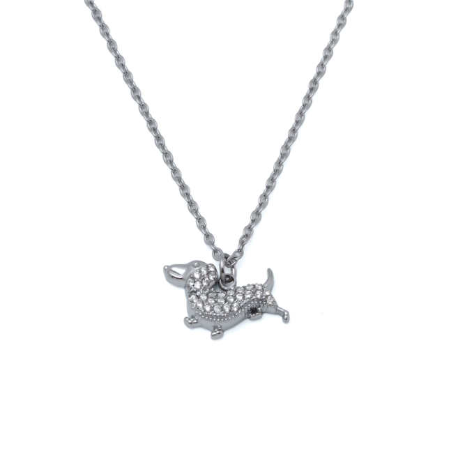COLLAR ZO15874N PLATEADO ACERO INOXIDABLE 2D31