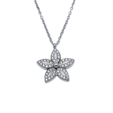 COLLAR ZO15396N PLATEADO ACERO INOXIDABLE 2D31