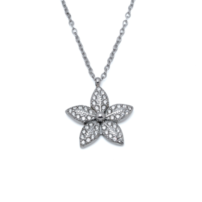 COLLAR ZO15396N PLATEADO ACERO INOXIDABLE 2D31