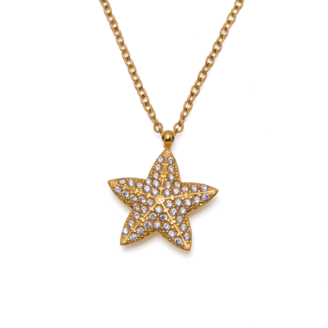 COLLAR ZO15414N DORADO ACERO INOXIDABLE 2D31