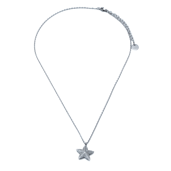 COLLAR ZO15414N PLATEADO ACERO INOXIDABLE 2D31