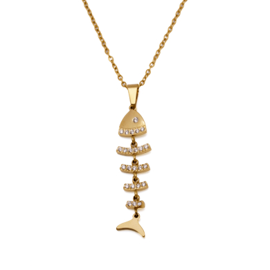 COLLAR ZO11574N DORADO ACERO INOXIDABLE 2D31