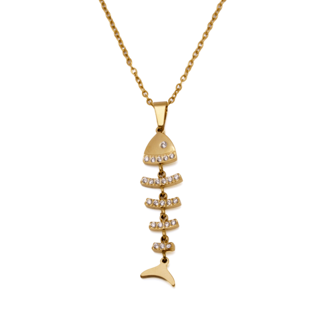 COLLAR ZO11574N DORADO ACERO INOXIDABLE 2D31