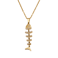 COLLAR ZO11574N DORADO ACERO INOXIDABLE 2D31