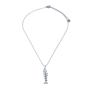 COLLAR ZO11574N PLATEADO ACERO INOXIDABLE 2D31