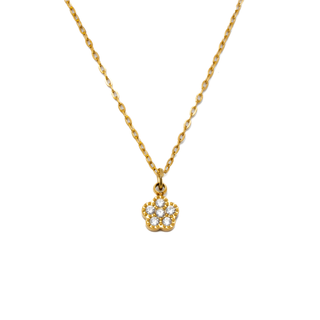 COLLAR ZO8352N DORADO ACERO INOXIDABLE 2D21