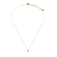 COLLAR ZO8368N DORADO BLANCO ACERO INOXIDABLE