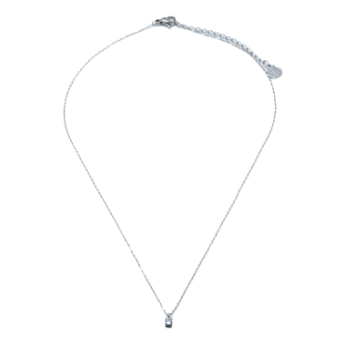 COLLAR ZO8368N PLATEADO BLANCO ACERO INOXIDABLE E12