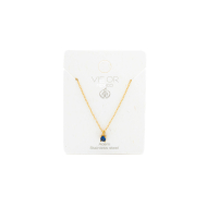 COLLAR ZO8368N DORADO AZUL ACERO INOXIDABLE