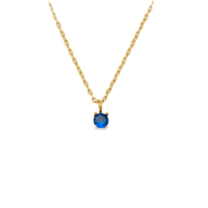 COLLAR ZO8368N DORADO AZUL ACERO INOXIDABLE