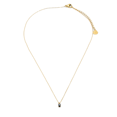 COLLAR ZO8368N DORADO NEGRO ACERO INOXIDABLE E12