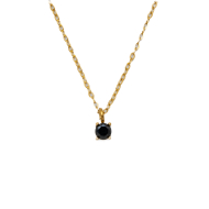 COLLAR ZO8368N DORADO NEGRO ACERO INOXIDABLE