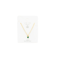 COLLAR ZO8368N DORADO VERDE ACERO INOXIDABLE